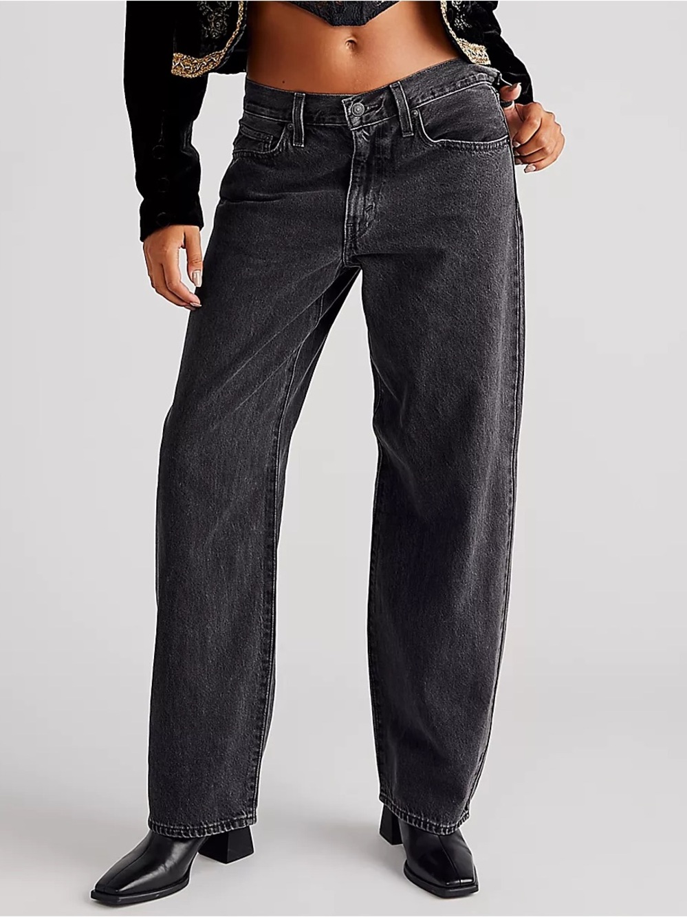 Levi's Baggy Dad Jeans Washed Black Size 26